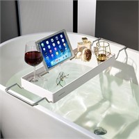 simpletome Bathtub Tray Expandable, Floating Clear
