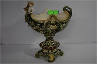 Italian Amphora Porcelain Pedestal Centerpiece