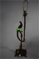 Vintage Brass Peacock Lamp