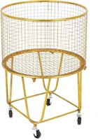 B6510 metal Round Storage Cart, Gold