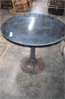 Pub Table 30"x30" w/ Metal Base & Glass Topper