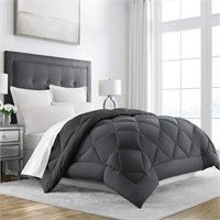 $46  Down Alt. King Comforter  Grey/Black