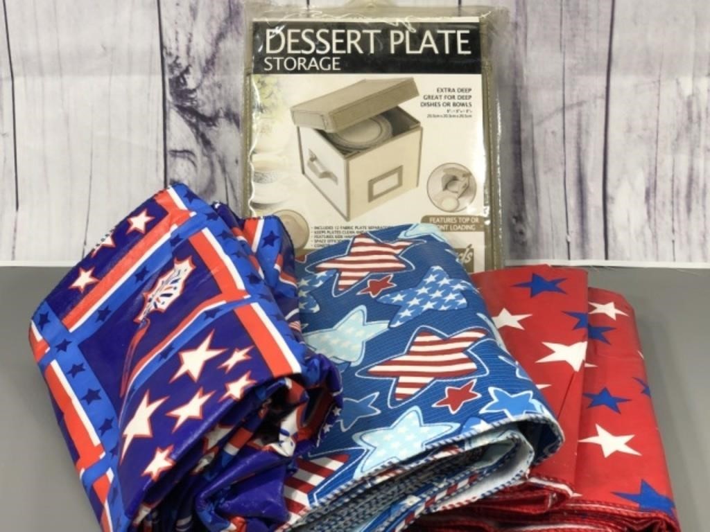 Felt Back Tablecloths-Dessert Plate Storage