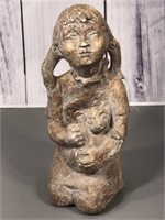 Statue Little Girl Holding Cat 1975 Austin Product