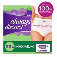 Discreet Incontinence Underwear  Women XXL  22CT