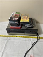 VCR and vhs tapes