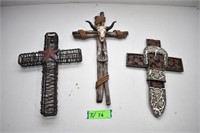 Three Western Themed Crosses