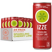 IZZE Juice  Cherry Lime  8.4 Fl Oz  Pack of 24