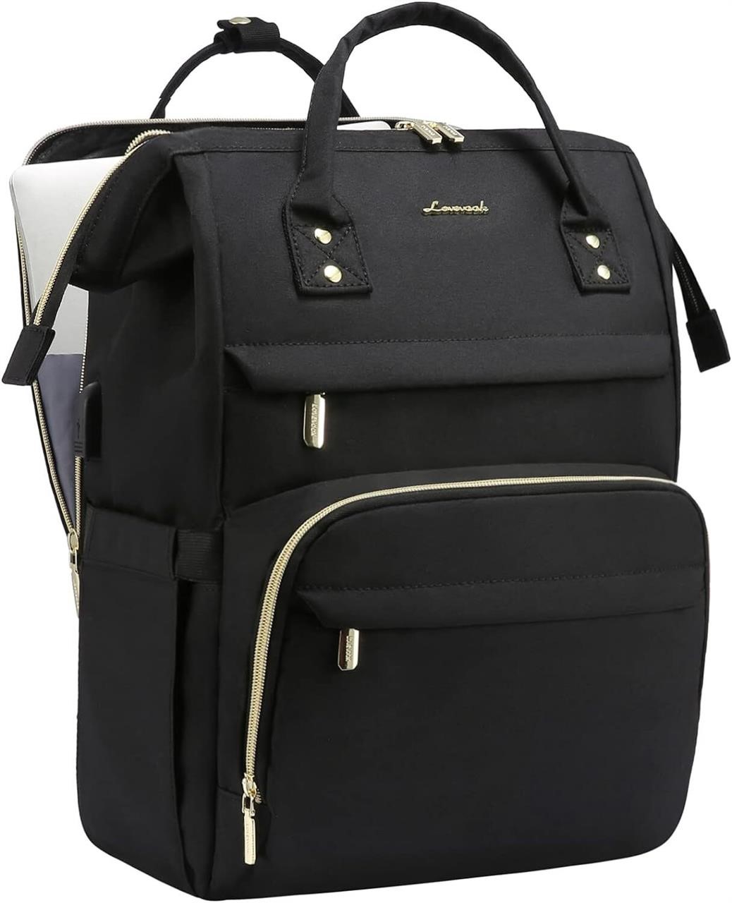 LOVEVOOK Laptop Backpack Women  17 Inch  Black