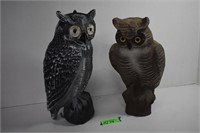 Vintage Owl Decoy & Owl Decoy Eyes Do Not Light