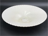 Large Glass Bowl -White and Gold