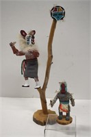 Two Signed Native American Kachina Doll Figures