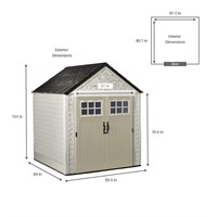 Rubbermaid 7-ft x 7-ft Rubbermaid Storage Shed