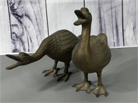 Pair of Large Brass Ducks