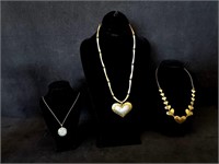 (3) Necklaces, Hearts and Floral
