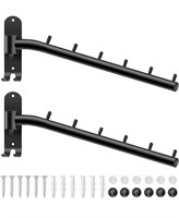 2-Pack Wall Mounted Folding Clothes Hanger Rack,