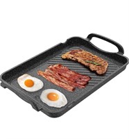 Nonstick Stove Top Griddle/Grill,16.5"x12.0",