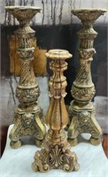 11 - LOT OF 3 CANDLE HOLDERS