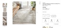 W4002  Beige 7'10" x 10'6" High-Low Area Rug