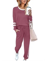 R9464  Sexy Dance 2-Piece Sweatsuit Jogger Set, Lo