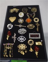 (24) Vintage Brooches-Display Not Include