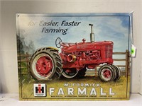 IH MCCORMICK FARMALL METAL ADVERTISING SIGN -