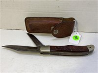 CASE XX 2 BLADE POCKET KNIFE WITH SHEATH -6265-SAB