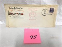 1953 Stamped Envelope from Santa's Workshop, Inc.