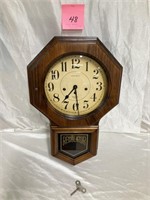 Vintage Verichron Regulator 8-Day Wall Clock