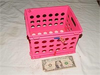 Small Pink Crate 6" T x 9" x 7"