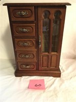 Vintage Dresser Top Style Wood Jewelry Box