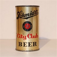 Schmidt's City Club Beer Flat Top IRTP Beer Can