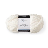 R9487  Ivory Chenille Yarn 31.7 yd