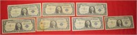 (7) 1957 $1 Silver Certificates  Blue Seals