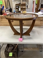 Vintage Wood Oval End/Coffee Table w/ Removeable