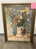 Custom Framed Pierre Bonnard "Wild Flowers" Print