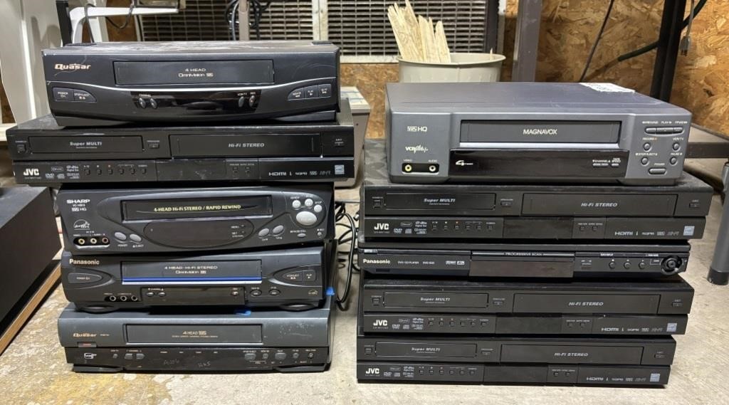 JVC, Panasonic, Magnavox, Sharp, and Quastar VHS