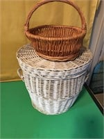 Round Wicker Basket with Cover plus