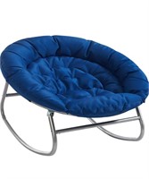 Rocking Saucer Chair,Microfiber, Navy Blue (New