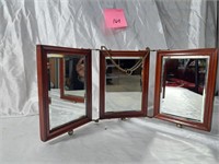 Antique Triptych Mirror