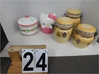 3 Canisters ~ Piggy Bank ~ Cookie Jar