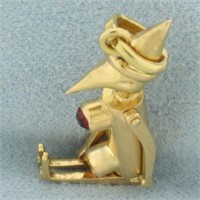 Mechanical Movable Pinocchio Charm or Pendant in 1