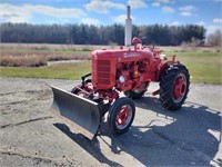 Farmall A with Hydraulic Snow Plow