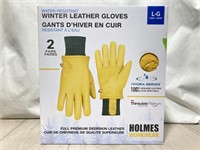 Holmes Men’s Winter Leather Gloves Large