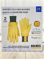 Holmes Mens Winter Leather Gloves Large