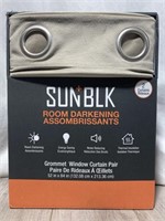 SunBlk Room Darkening Curtain 2pcs