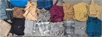 Large Lot 17 lbs Plaids & Solids Vintage Wool