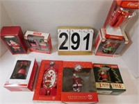 Flat of 8 Coca-Cola Ornaments