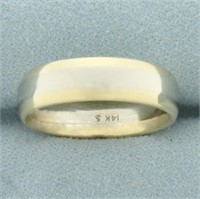 Unique Two Tone Wedding Band Ring in 14k Yellow an