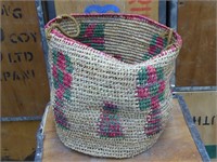 Vintage Wicker Hand Bag Shopping
